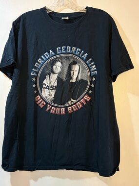 Florida Georgia Line Dig Your Roots 2017 Tour T-Shirt Adult Unisex Sz Large